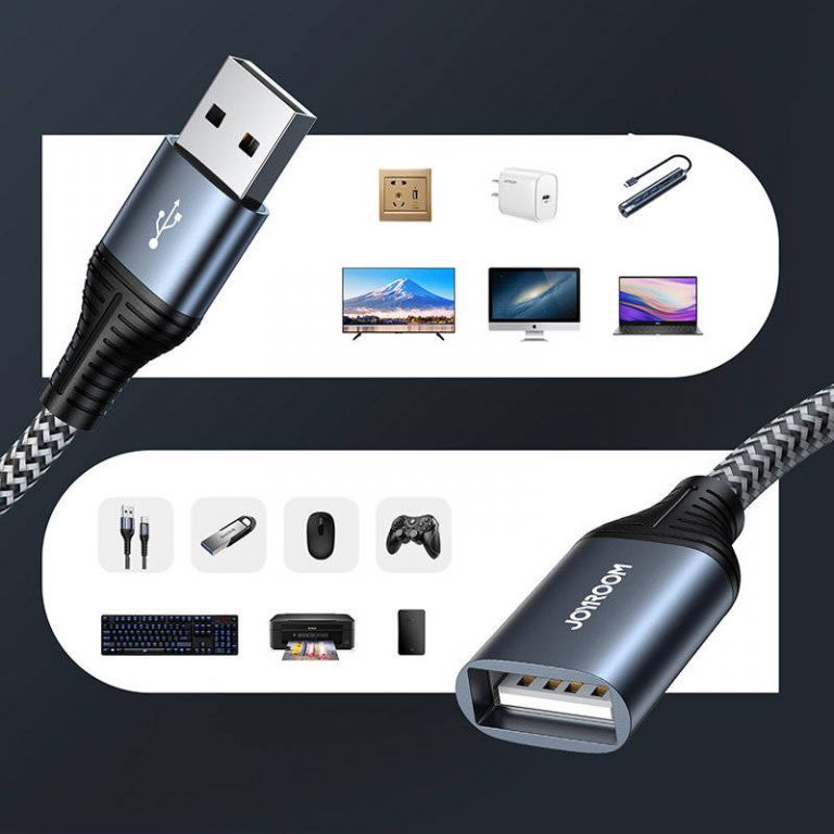 کابل افزایش طول USB جویروم مدل JoyRoom S-2030N13 با طول 2 متر